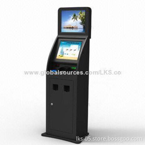 17-inch Touch Screen Kiosk with Credit Card Reader and Tickets Printer Functions